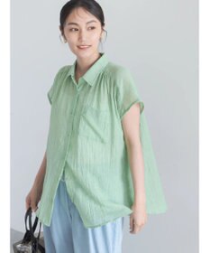 Te chichi 【7色展開】シャンブレーボイルフレンチスリーブシャツ