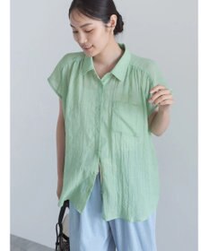 Te chichi 【7色展開】シャンブレーボイルフレンチスリーブシャツ