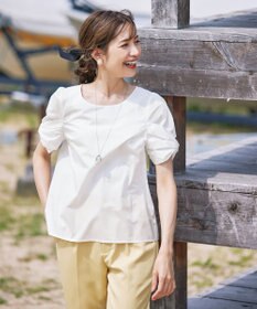 Tiaclasse 【洗える】リボン袖ブラウス