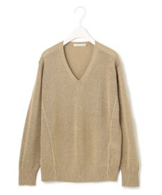 ICB 【WEB限定カラーあり・洗える】ペーパーブレンドシャインニット Vネックプルオーバー