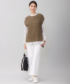 自由区 【接触冷感・UVカット・吸水速乾・洗える】シェルタリングオックスストレート パンツ