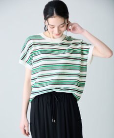 ANY L マルチボーダーニットT