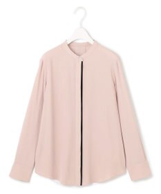 ICB L 【新色追加・WEB限定カラーあり・接触冷感・UVケア・速乾・洗える】BackSatinAmunzen バンドカラーブラウス