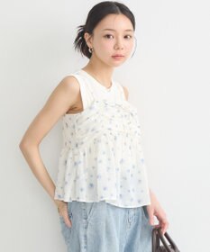 earth music&ecology 花柄ギャザーキャミビスチェ