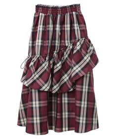 Green Parks ・ＳＵＧＡＲＳＰＯＯＮチェックドロストティアードスカー