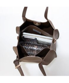 UNBILLION カシュカシュ cachecache / フェイクレザーショルダーバッグ付スクエアトート