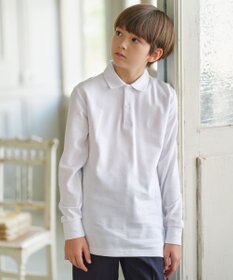 J.PRESS KIDS 【140-170cm】40/2鹿の子 長袖 ポロシャツ