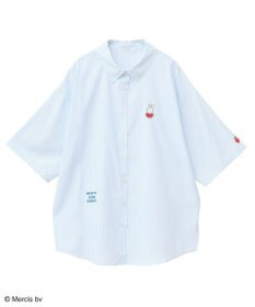 Green Parks ｍｉｆｆｙ／刺しゅうプリントストライプシャツ