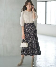 ANY SIS L 【洗える】カットジョーゼットチュール トップス