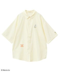 Green Parks ｍｉｆｆｙ／刺しゅうプリントストライプシャツ