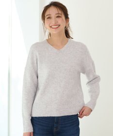 ANY シャイニースパンコールVネックニット