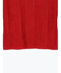 Te chichi フリンジニットハーフスリーブトップス