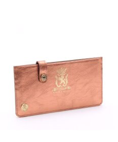 A.D.M.J. 【牛革】イタリアンレザークラックメタルスリムウォレット