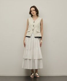 GRACE CONTINENTAL ロングティアードスカート