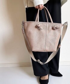 Hekhèr Le Style de Vie 【日本製 / 2WAY】シュリンクレザー ノットハンドバッグ