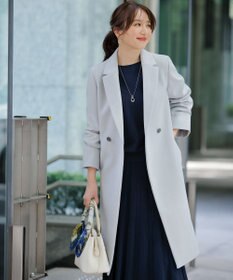 ANY SIS L ウールライクレディ チェスターコート