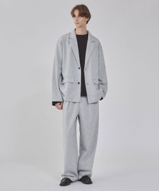 WEGO 【ユニセックス着用ITEM/MLサイズ展開】ボンディングスウェットテーラードジャケット