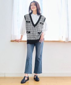 ANY 【洗濯機可/ストレッチ】デニムフレアパンツ