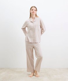 une nana cool 【綿100%】60/1 シルケットスムース 長袖開襟 MADE WITH LIBERTY FABRIC