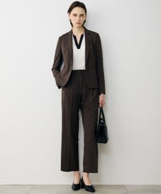 ICB 【先行予約】BackSatinAmunzen 5分袖Vネック配色ブラウス