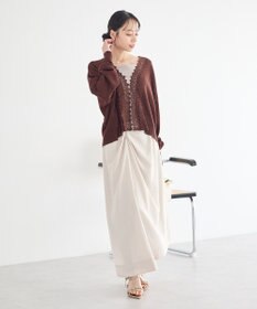earth music&ecology 【2WAY】レーストリムシアーニットカーディガン