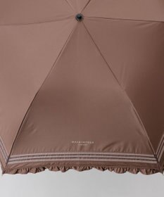 AURORA 【MACKINTOSH LONDON（マッキントッシュ ロンドン）】フリルオーガンジータック加工晴雨兼用パラソル（折りたたみ）