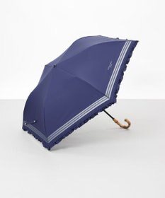 AURORA 【MACKINTOSH LONDON（マッキントッシュ ロンドン）】フリルオーガンジータック加工晴雨兼用パラソル（折りたたみ）