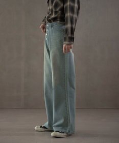 WEGO ボタンフライローライズフレアデニム