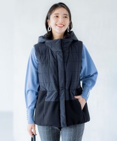 組曲 【中綿・軽羽織】フード付きパディングベスト