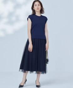 組曲 【2SET・WEB限定】フラワーレース5分袖ツイン ニット