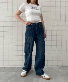 WEGO マルチポケットワイドカーゴパンツ