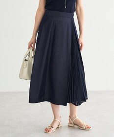 YECCA VECCA プリーツMIXフレアスカート