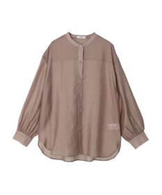 earth music&ecology シアーバンドカラーシャツ