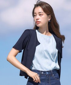 Tiaclasse L 【新色追加・洗える・UVケア・接触冷感】サマーニット半袖カーディガン