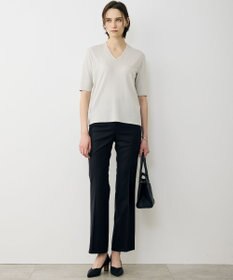 ICB L 【先行予約・WEB限定カラーあり】 シンセティックハイゲージ 半袖Vネックニット