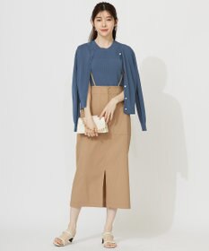 ANY SIS L 【洗える】レーシーディテール カーディガン