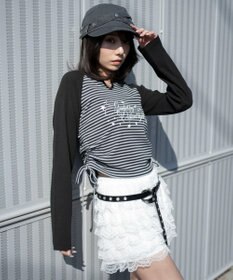 WEGO サイドドロストキーネックロンT