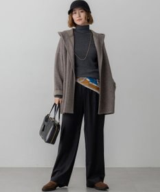 23区 L 【洗える】ナチュラルストレッチサキソニー ベイカー ドロスト パンツ