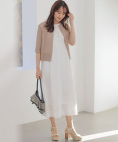 組曲 【先行予約】シアーニット5分袖 カーディガン