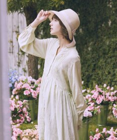 Maison de FLEUR 【手洗い可能】パールリボンスリットハット