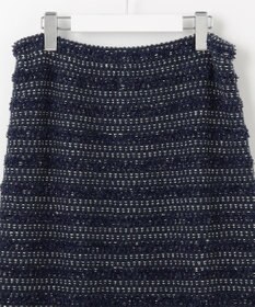 自由区 【カトリエムブーケ】Tweed melange フリンジスカート