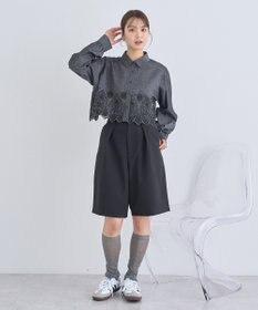 earth music&ecology スカラップトリムシャツ