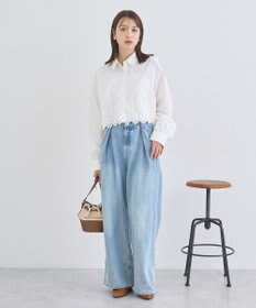 earth music&ecology スカラップトリムシャツ