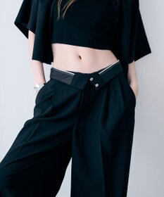 uncrave ドライタッチトロ ワイドトラウザー
