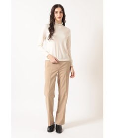 DAKS キュプラ混ハイネックプルオーバー ミニフリル