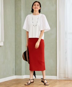 自由区 L 【カタログ掲載・洗える】エンブロイダリーコンビジャージ カットソー