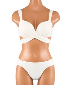 San-ai Resort（三愛水着楽園） 【WEB限定商品】ワコール共同開発 ノンワイヤーなのにぷっくり美胸を作る【ダブルアップ】　クロスビキニ M1/M2/L1　　【San-ai Resort（サンアイリゾート）】