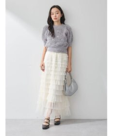 earth music&ecology ティアードフリルチュールスカート