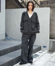 WEGO 【ユニセックス着用ITEM】ダメージジャガードカーディガン