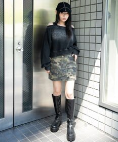 WEGO ヴィンテージウォッシュカーゴミニスカート